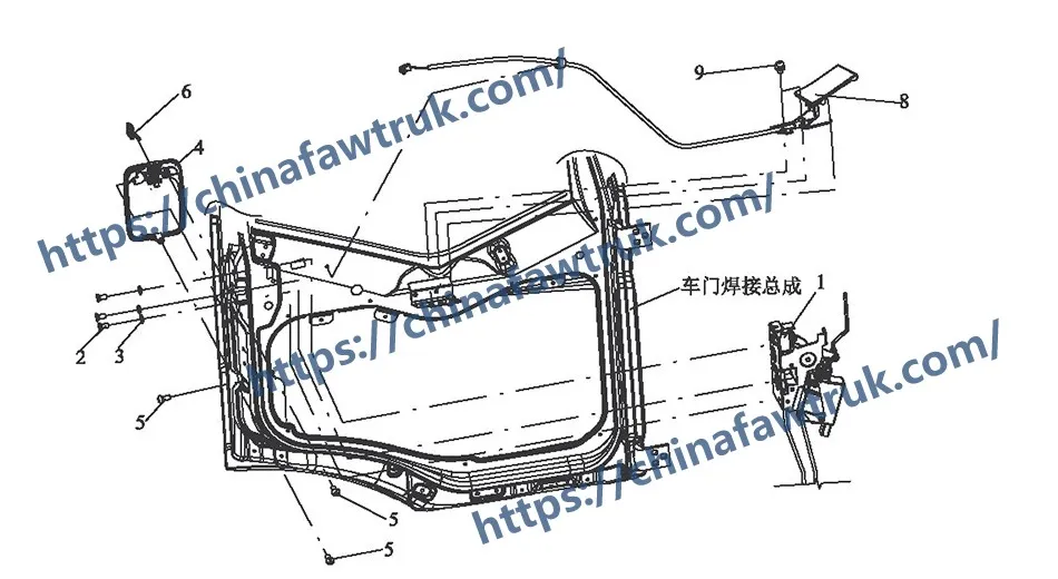 آلية قفل الباب FAW