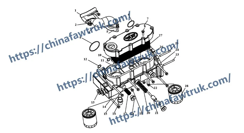 FAW J6P Engine Oil Cooler