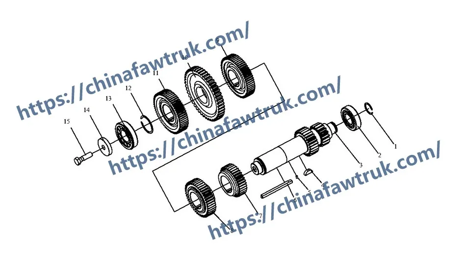 FAW J6P Left Centre Shaft