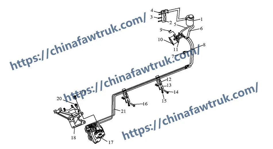 Линия гидроусилителя руля FAW J6P