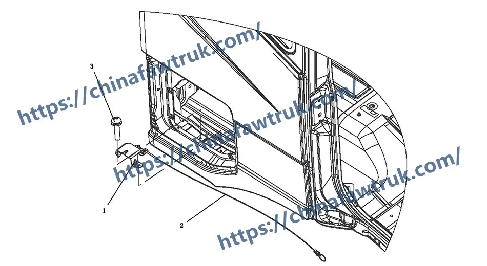 FAW Side Panel Toolbox Lock And Pull Cord