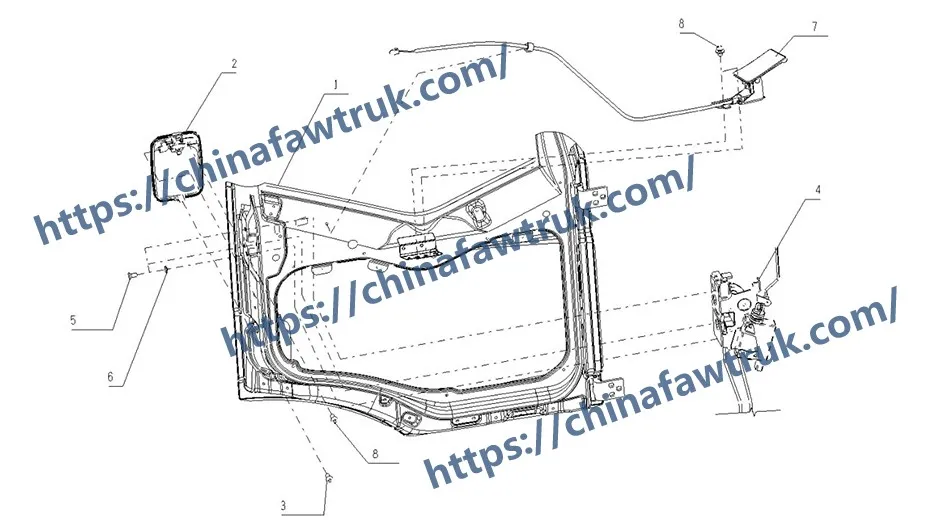 Mecanismo de bloqueo de la puerta delantera