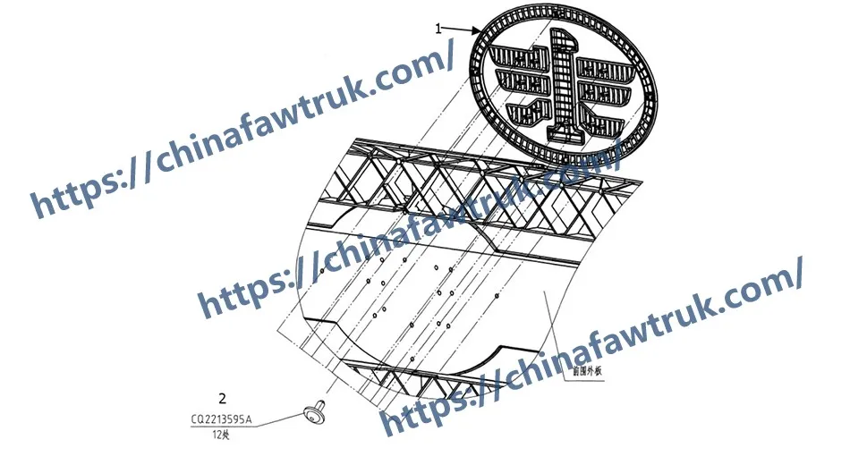 Передняя эмблема-крышка переднего бампера