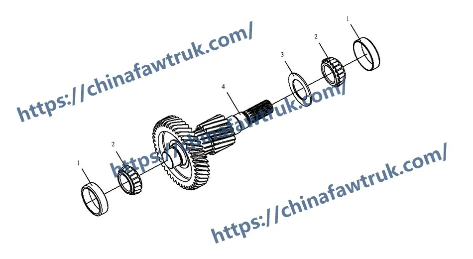Eixo central inferior direito da sub-caixa