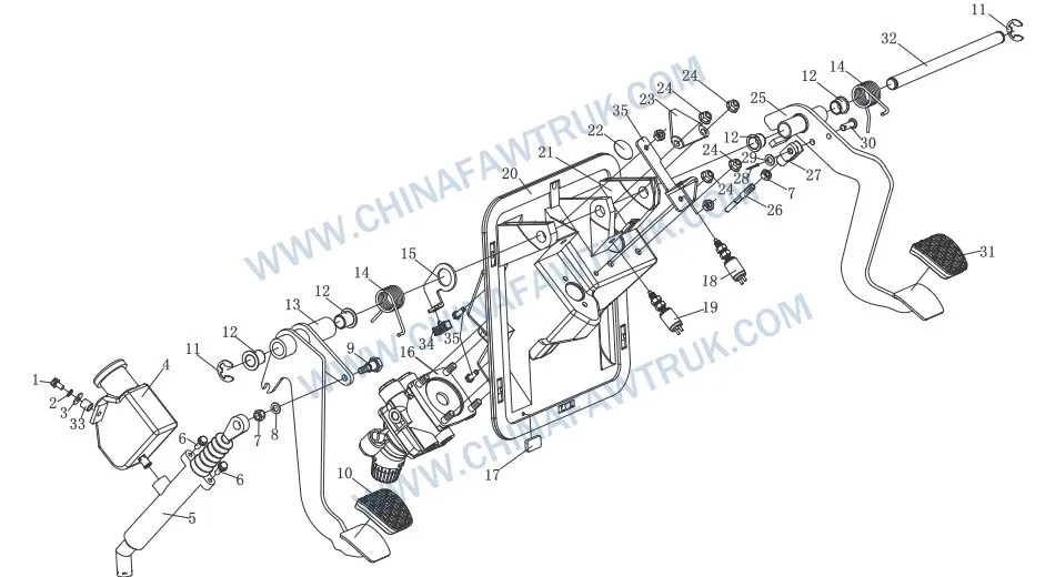 Педаль сцепления с главным цилиндром