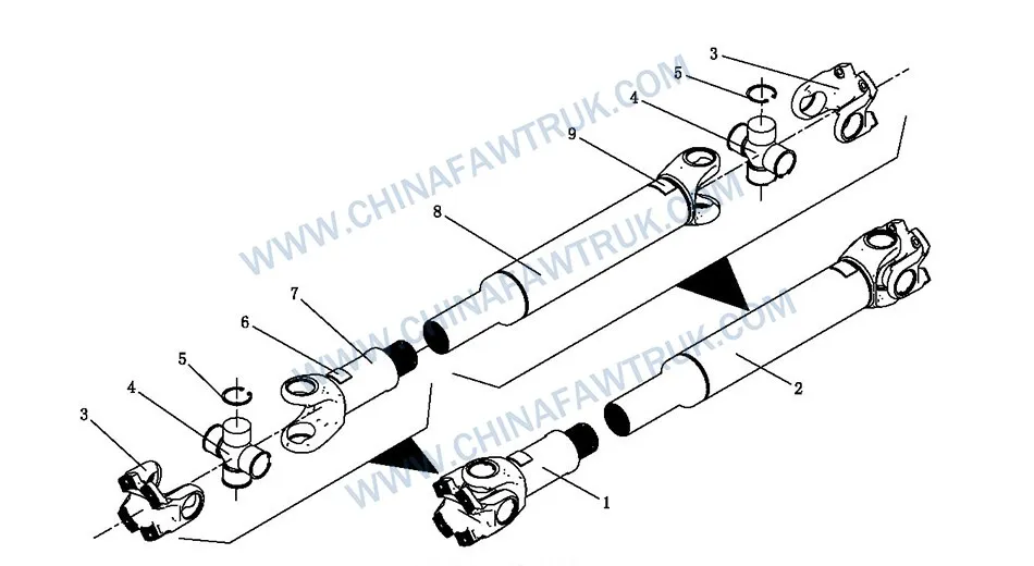 FAW Russian Central-Bridge Drive Shaft