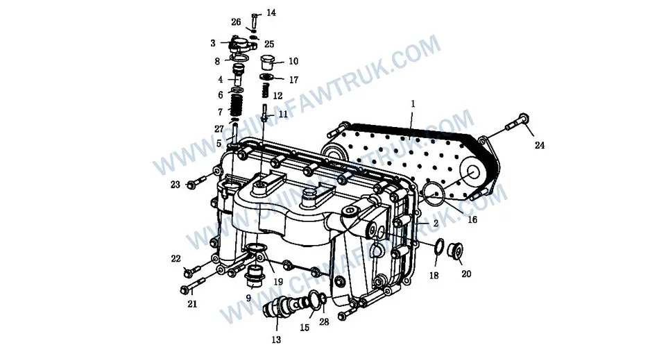 Resfriador de óleo de motor russo FAW
