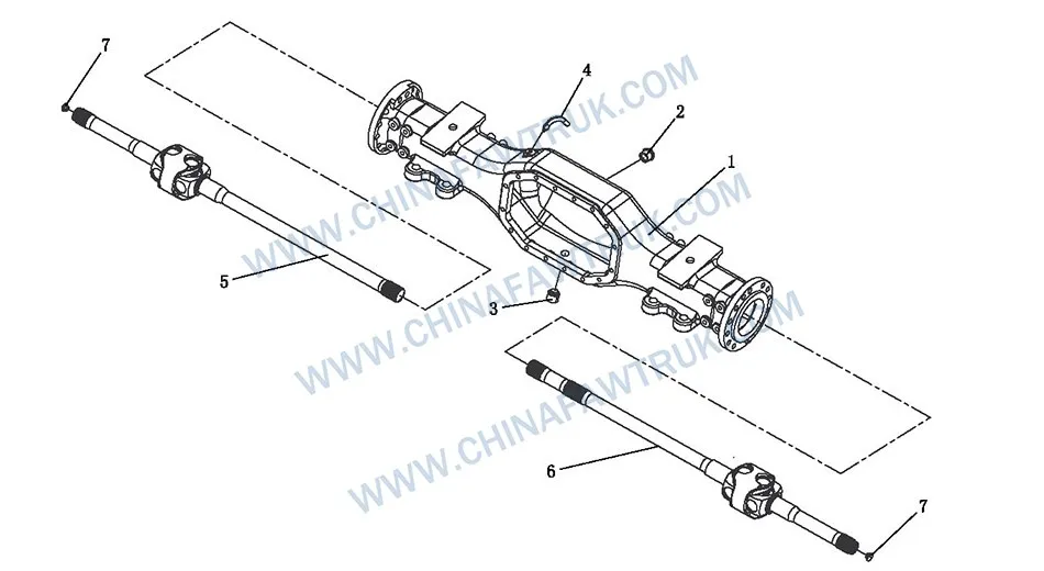 Carter d'essieu avant russe FAW