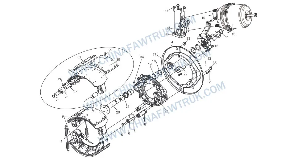 FAW Russian Front Right Brake