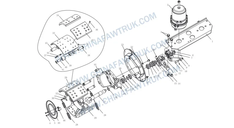 FAW Russian Rear Left Brake