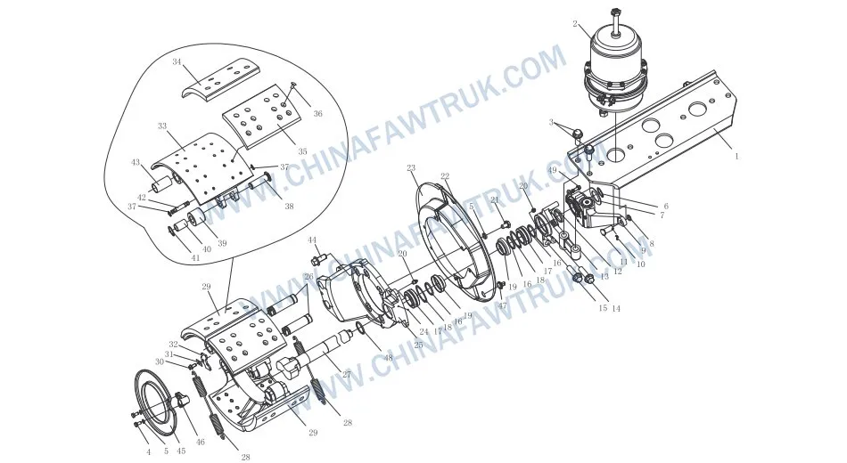 FAW Russian Rear Right Brake