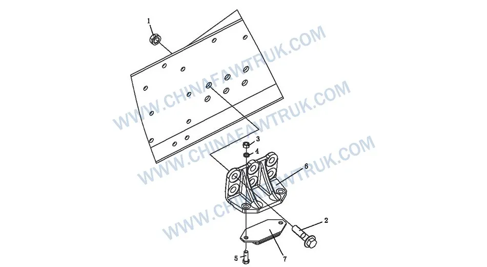 FAW Russian Rear-Spring Stop Bracket