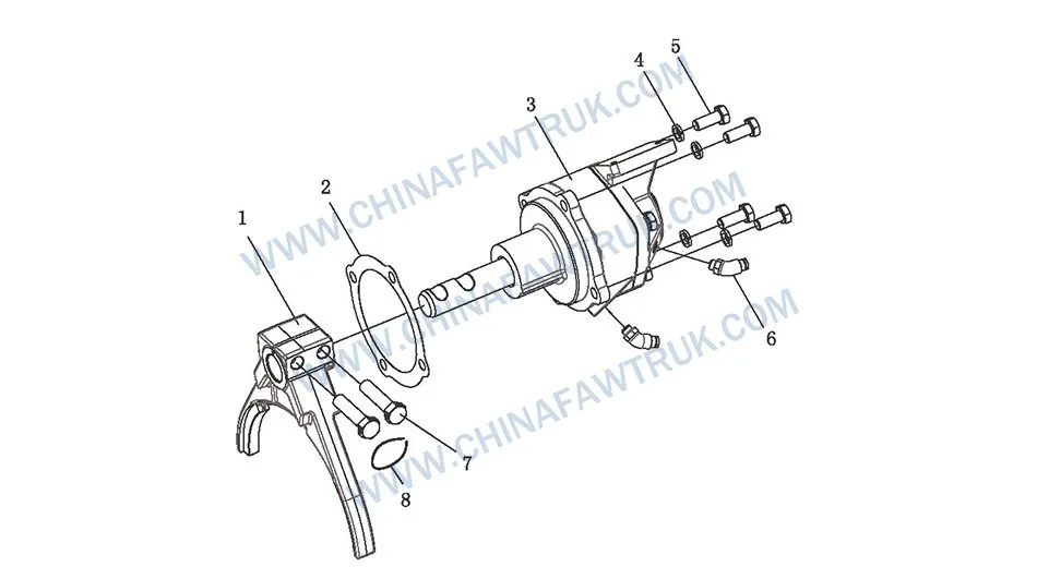 Cylindre de gamme de vitesses de sous-boîte russe FAW
