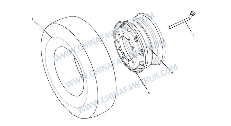 Roue et pneu russes FAW
