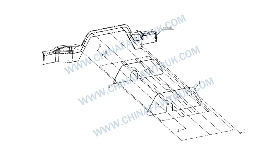 Panneau d'isolation phonique du moteur arrière