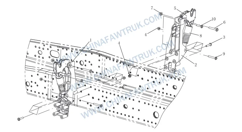 Rear Suspension Assembly For Cab
