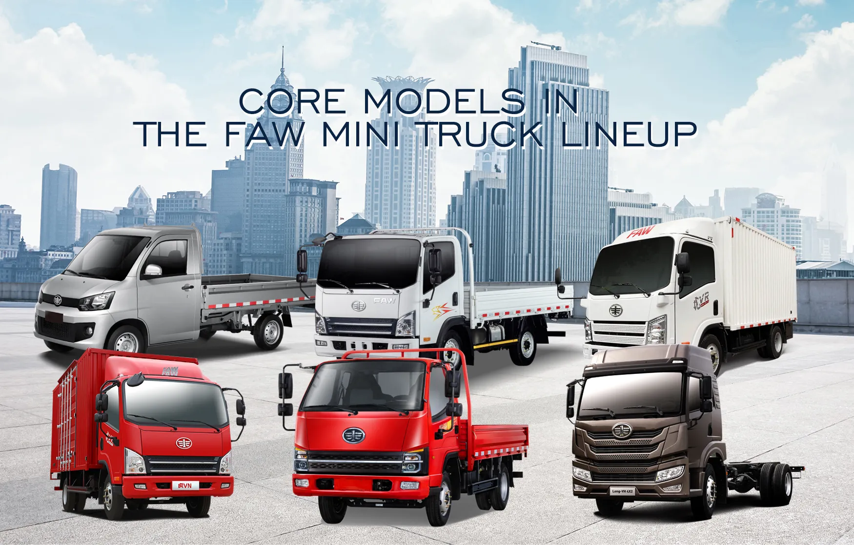 Core Models in the FAW Mini Truck Lineup