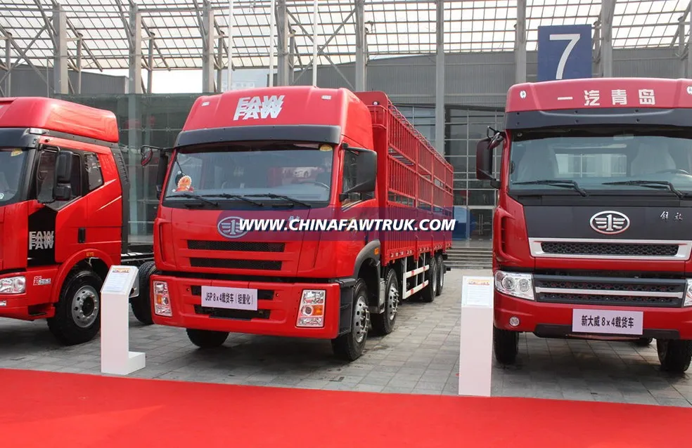 FAW Jiefang Aowei (J5P) Heavy-Duty Truck, 280 HP, 8x4, Flatbed Cargo Truck (Lightweight)