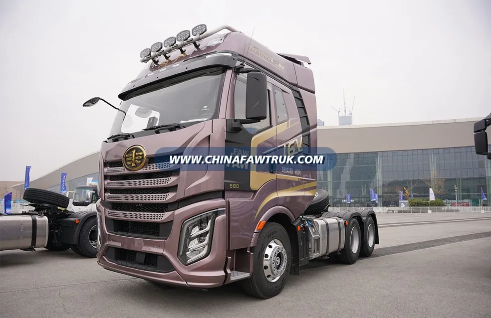FAW Jiefang J6V 12.5L Diesel 580 HP 6x4 12-Speed AMT Automatic Transmission Tractor