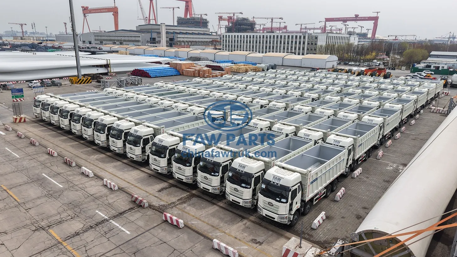 FAW truck loading at port