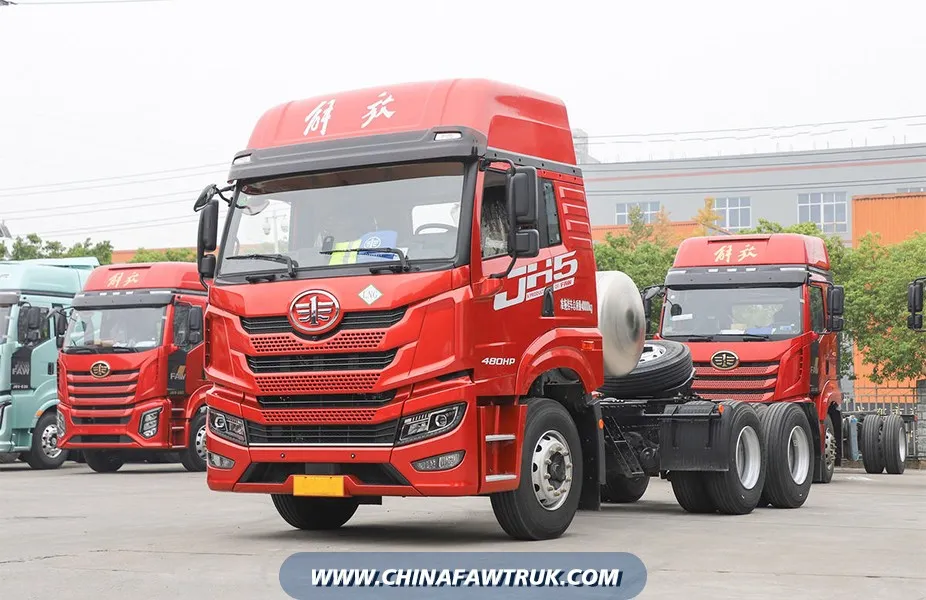 Qingdao Jiefang FAW JH5 Truck, 480 HP, 6x4 LNG Tractor (435 Essieu arrière)