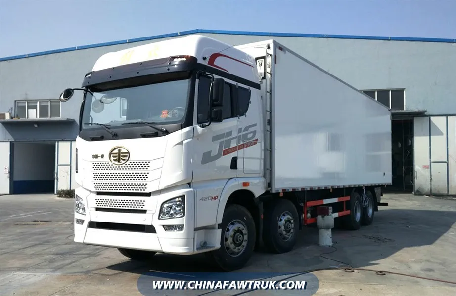 Qingdao Jiefang JH6 420 HP 8x4 9.4-meter Refrigerated Truck