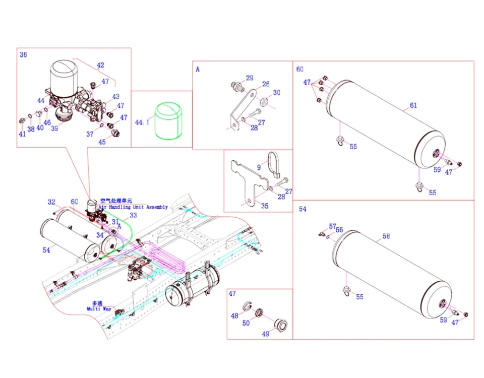 Устройство воздушного резервуара сборка 2