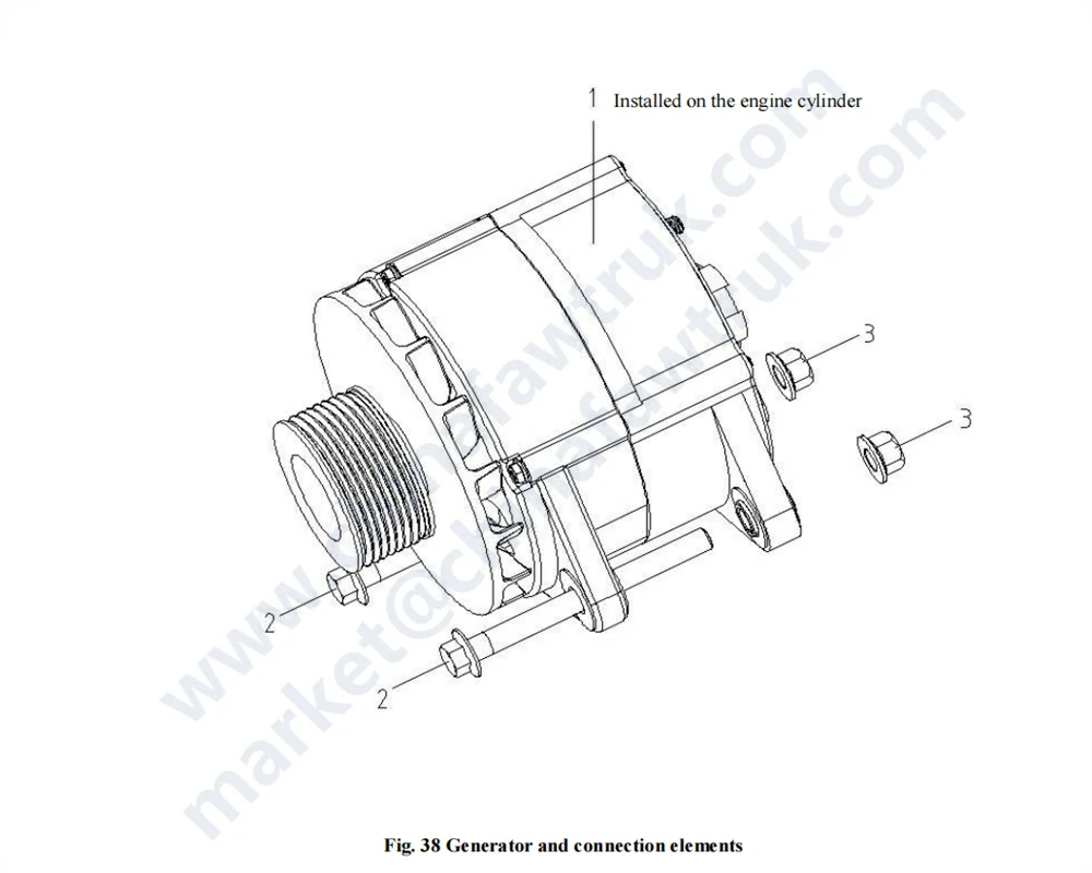 Alternador e suporte caminhão FAW