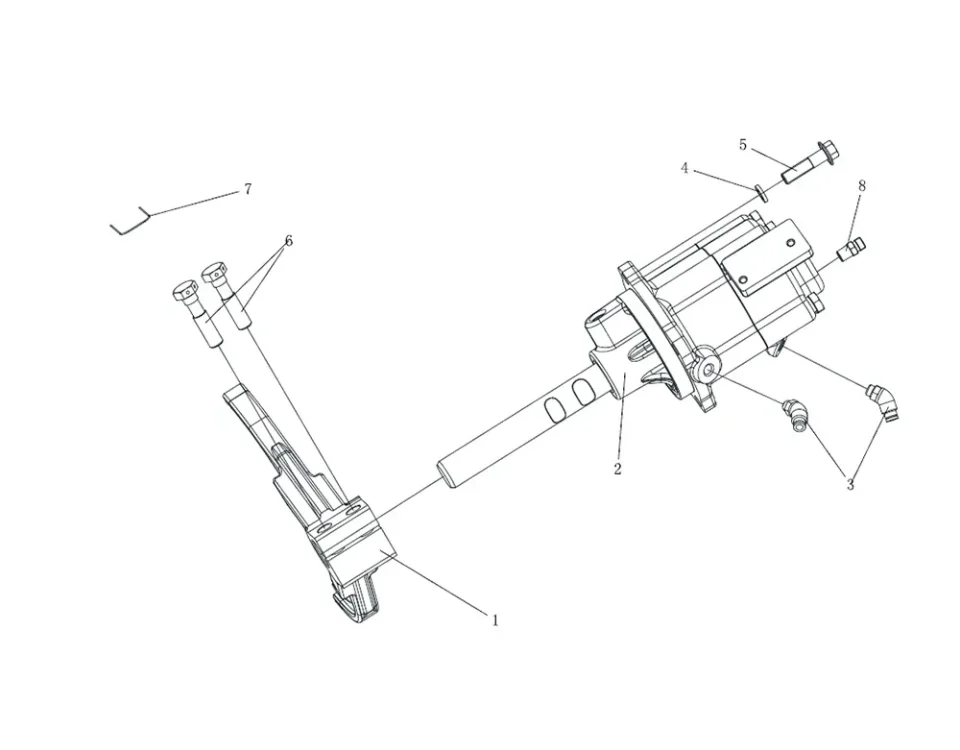 Auxiliary box cylinder assembly FAW J7