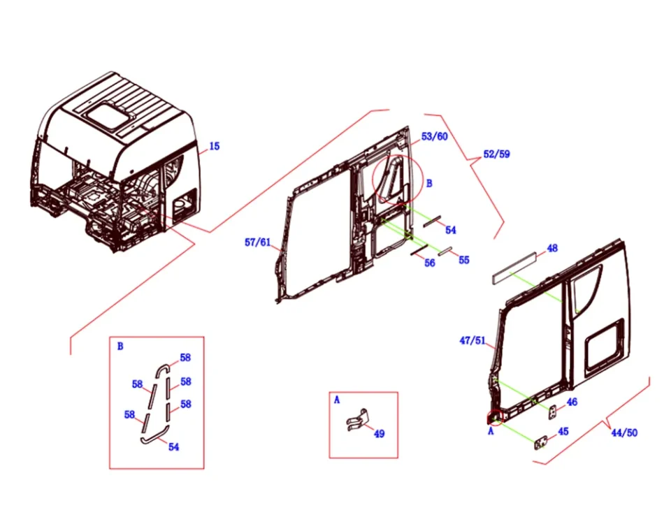 تجميع الكابينة, غير مجهز 6
