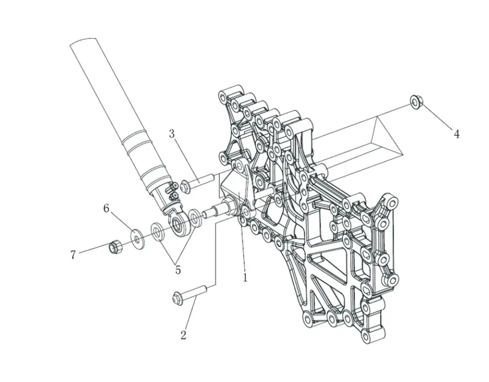 Cab hydraulic support device (أنا, bottom installation) فاو J7
