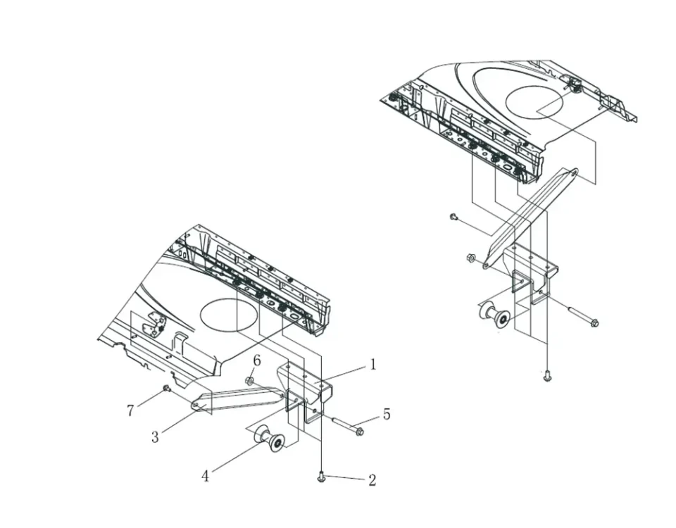 Устройство задней подвески кабины (я, верхняя часть, подключен к кабине) ФАВ J7