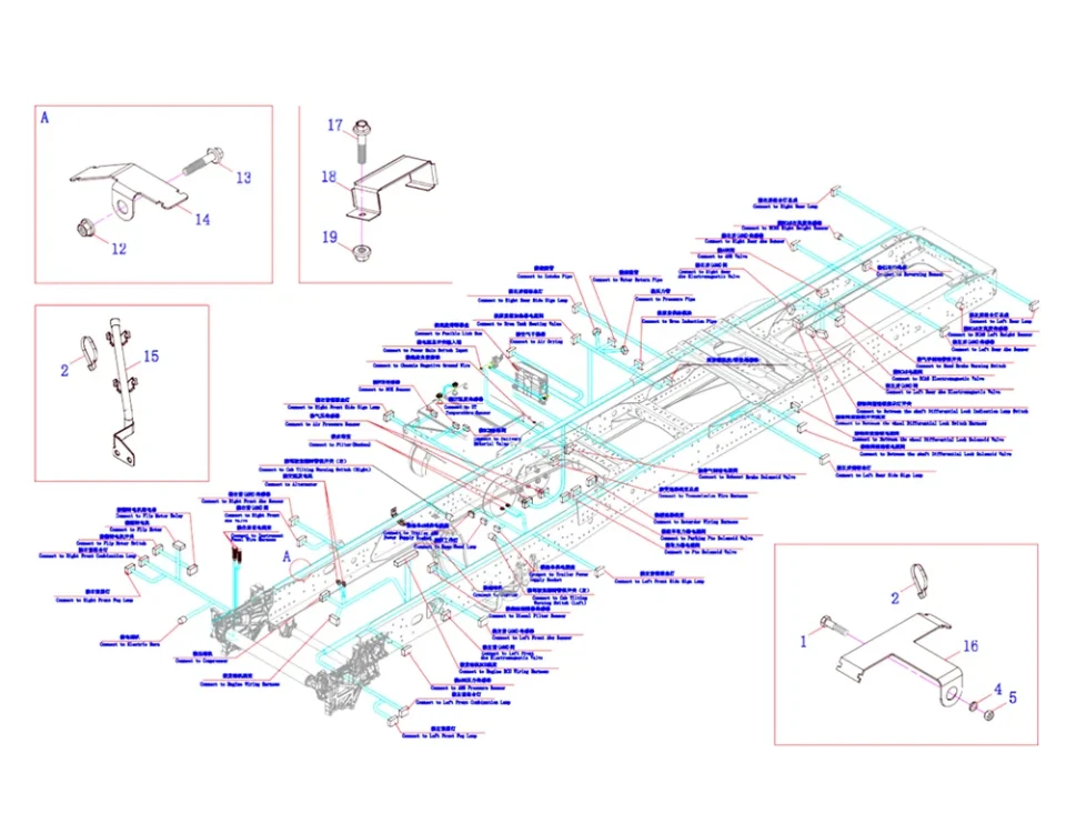 Шасси проволока укрепляет кронштейн с сборкой-2