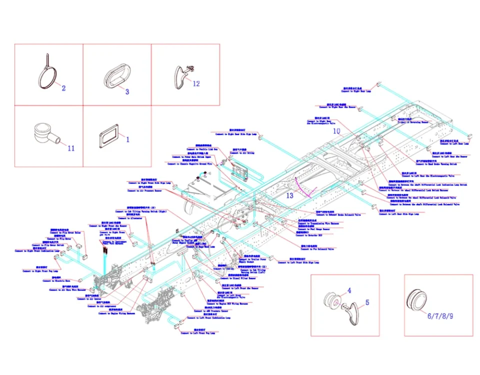 Узел логики жгута проводов шасси
