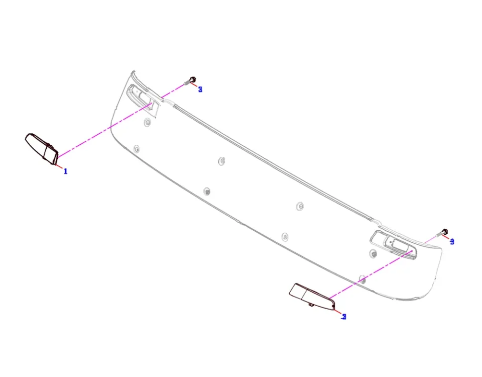 Габаритный фонарь в сборе