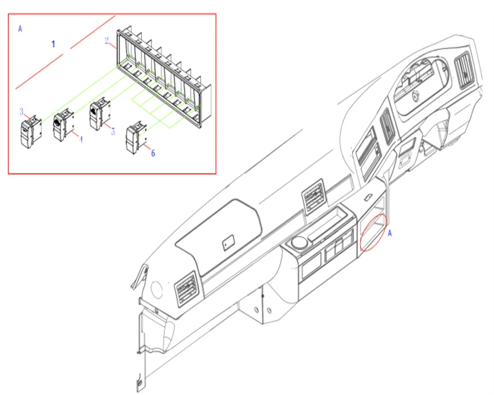 Módulo de estructura del interruptor de control