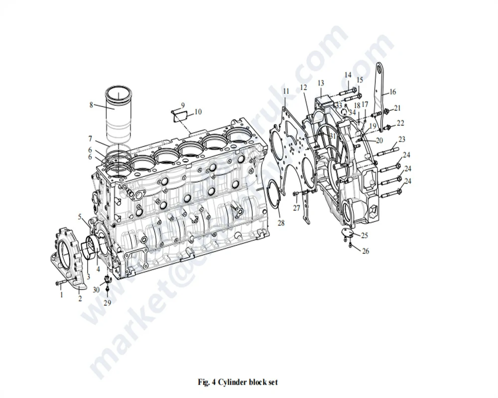 Cylinder Block Set FAW truck