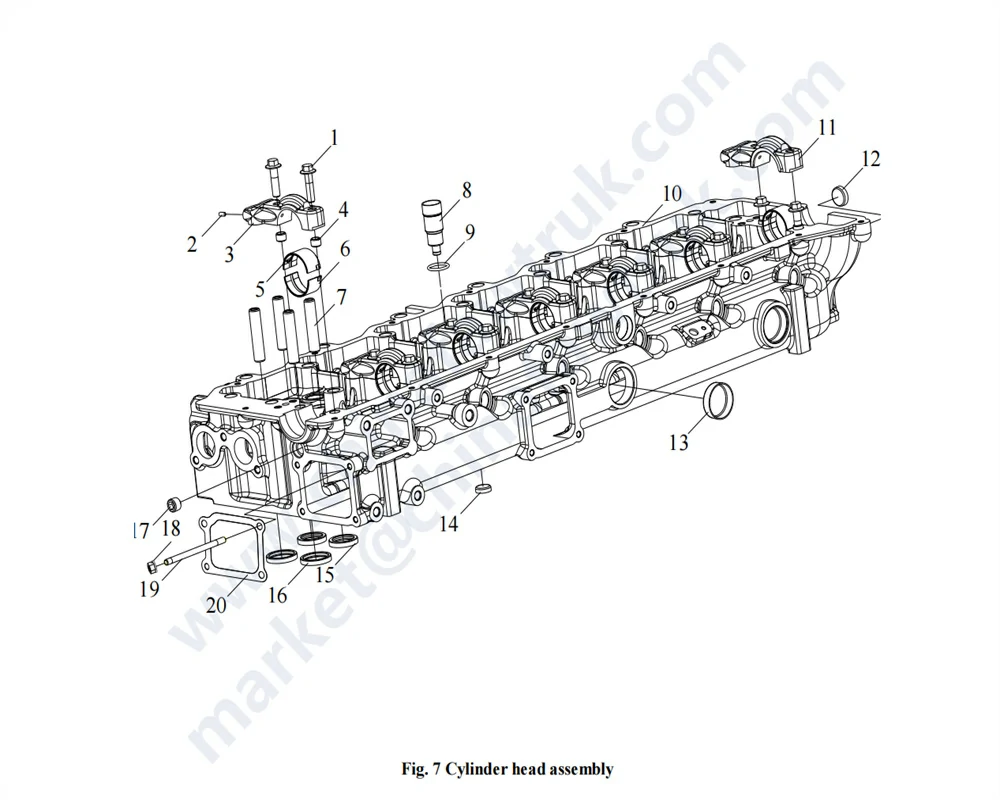 Головка блока цилиндров в сборе грузовик FAW