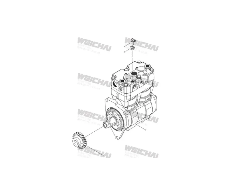 Ensamblaje del motor- Conjunto de compresor de aire