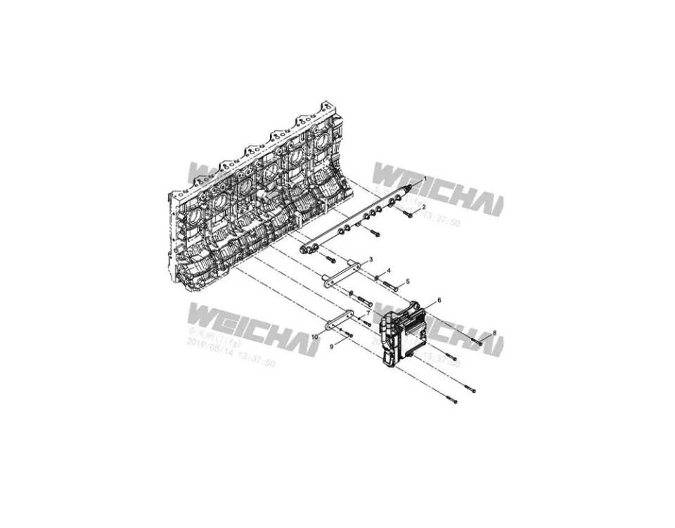 Conjunto do sistema de montagem com comum