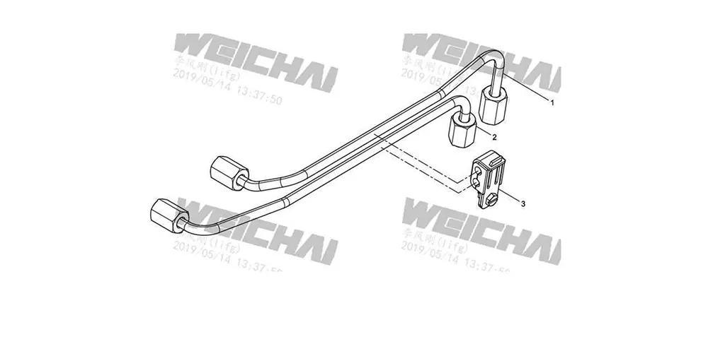Montagem de motor- Conjunto do tubo de combustível de alta pressão