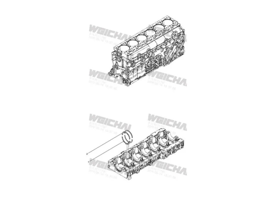Двигатель в сборе- Упорная пластина группа
