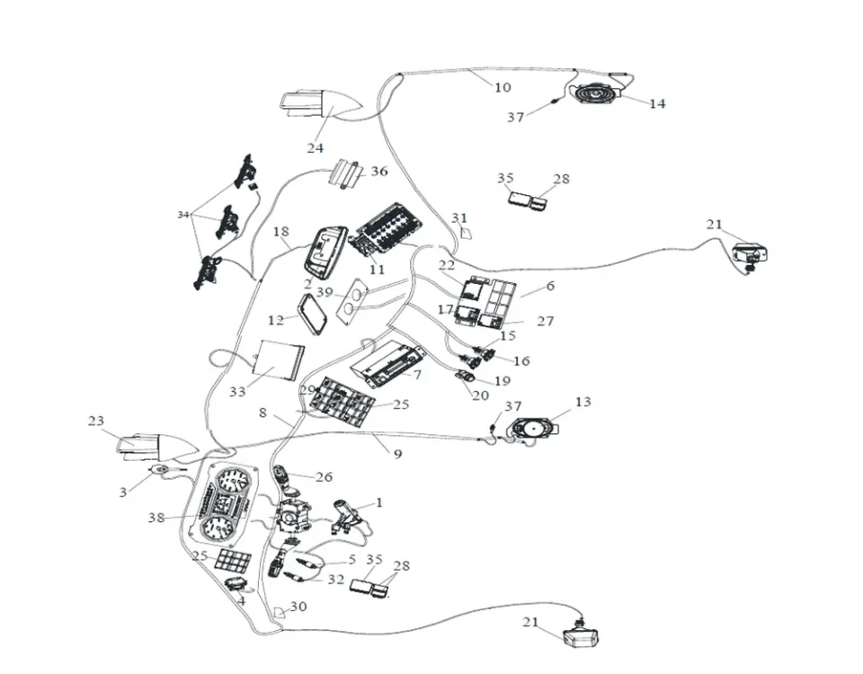 Equipamento elétrico da cabine FAW J6