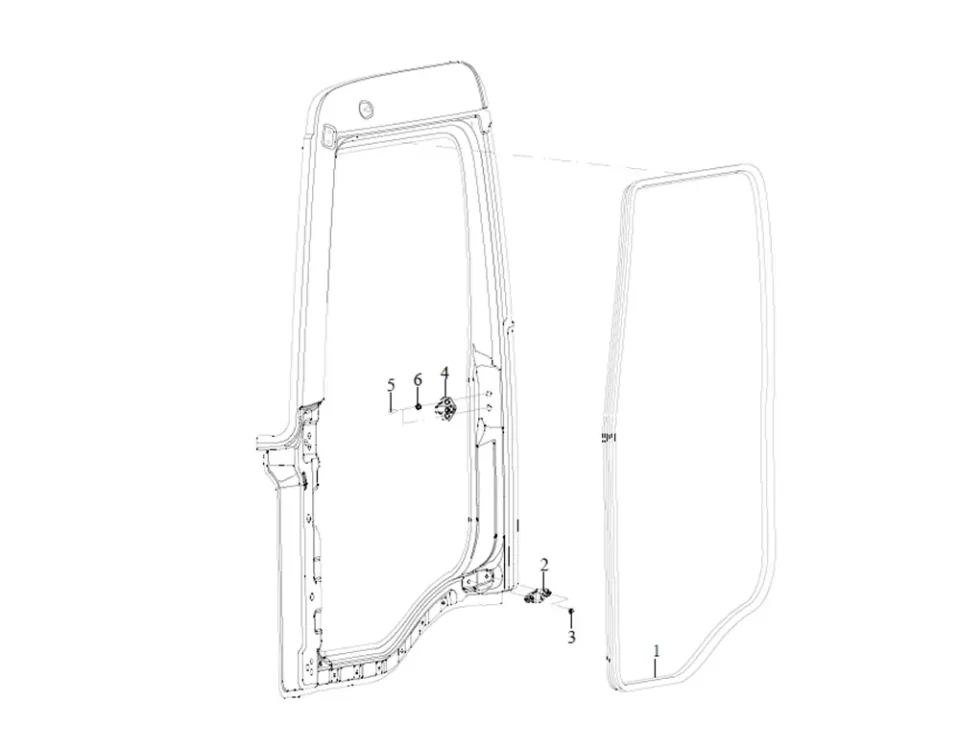 Anneau de retenue FAW J6, Porte-broche de retenue et joint de porte externe