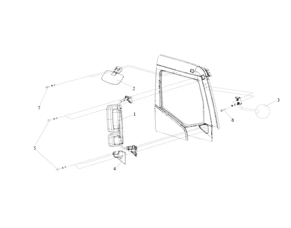 FAW J6 مرآة الرؤية الخلفية الخارجية اليمنى (يدوي)