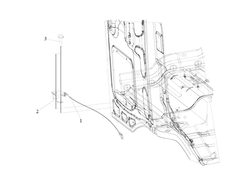 FAW J6 Toolbox Lock على الجانب مع كابل محرك الأقراص