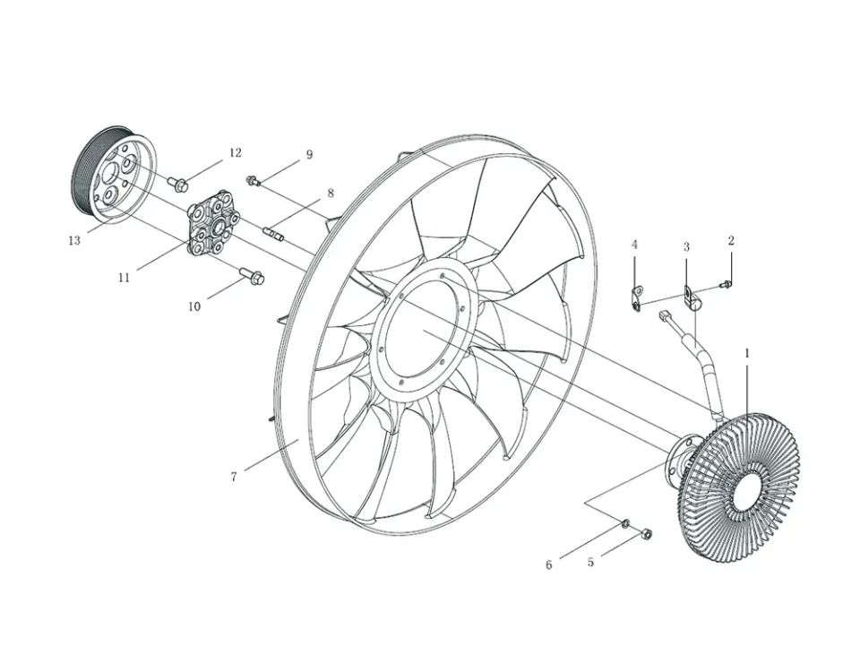 Fan, fan clutch FAW J7