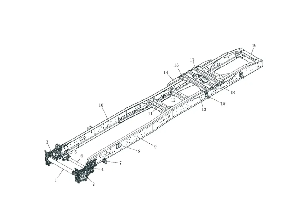 Рамка (топливный бак двойной 500л.) (закрытые крылья) ФАВ J7