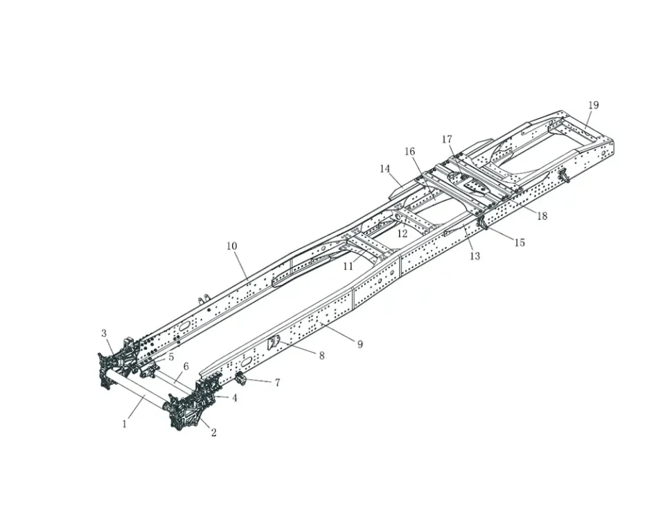 Рамка (Одиночный топливный бак 800L) (закрытые крылья) ФАВ J7