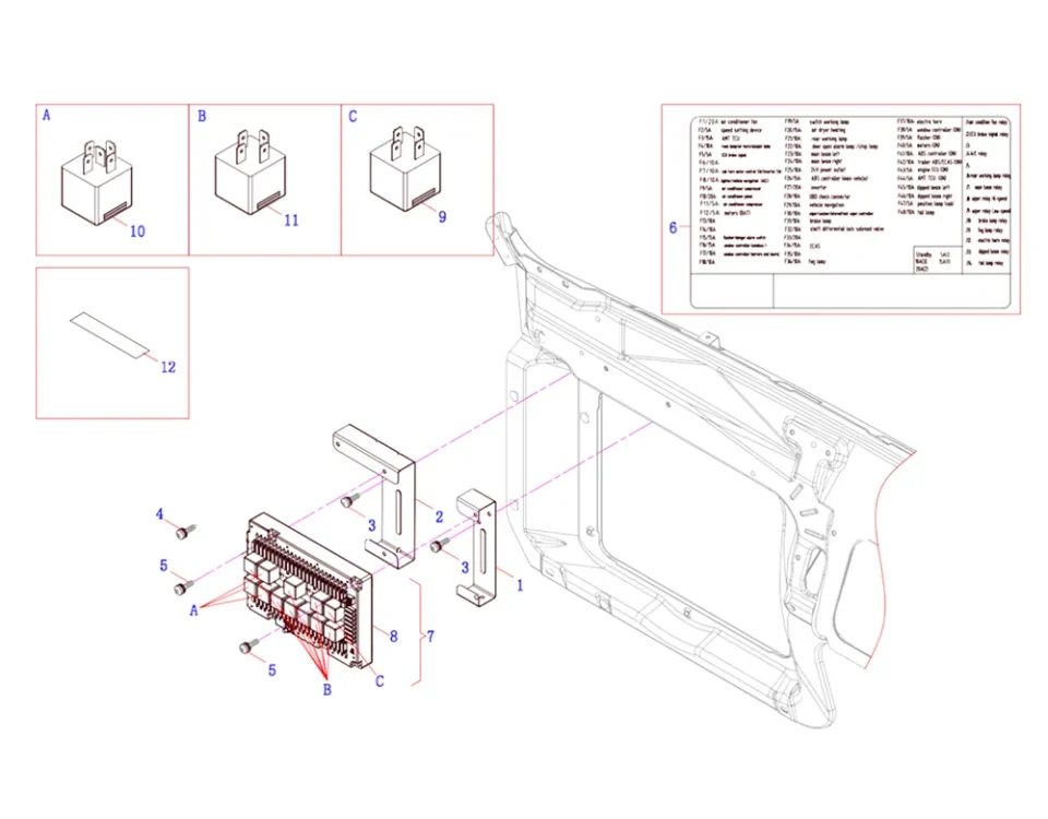 Сборка плавника предохранителя